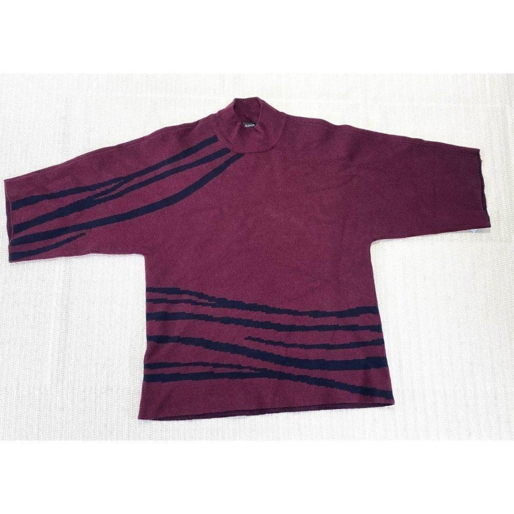 Alfani Sweater Top XL Red Plum Elbow Kimono Sleeve‎